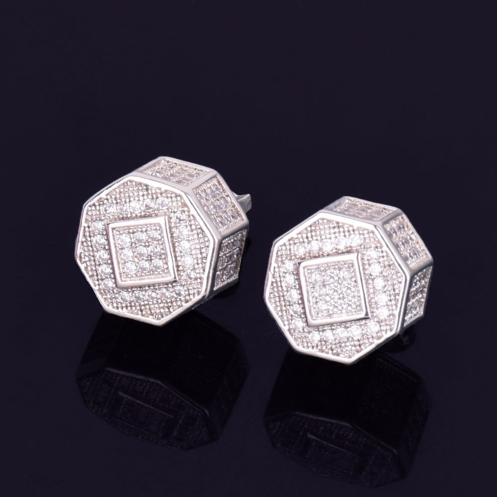 Bling 11mm "Round" Stud Earring