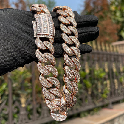 Bling 20mm "Royal Baguettes" Cuban Chain