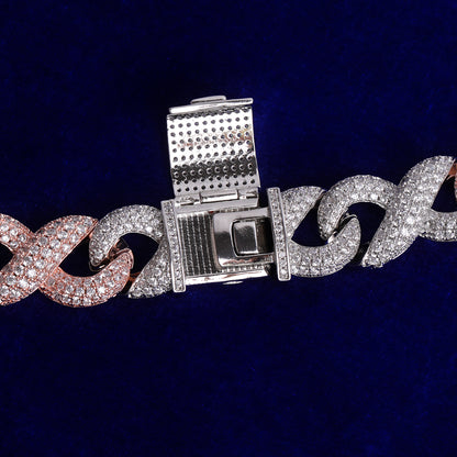 Bling "Infinity" Link Two Tone Chain