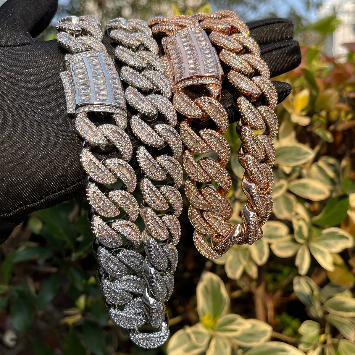 Bling 20mm "Royal Baguettes" Cuban Chain