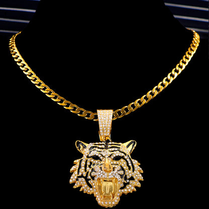 Iced "Tiger" Chain & Pendant Set