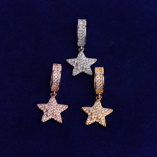 Bling "Star" Hoop Earring