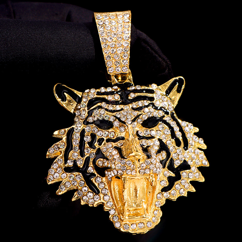 Iced "Tiger" Chain & Pendant Set